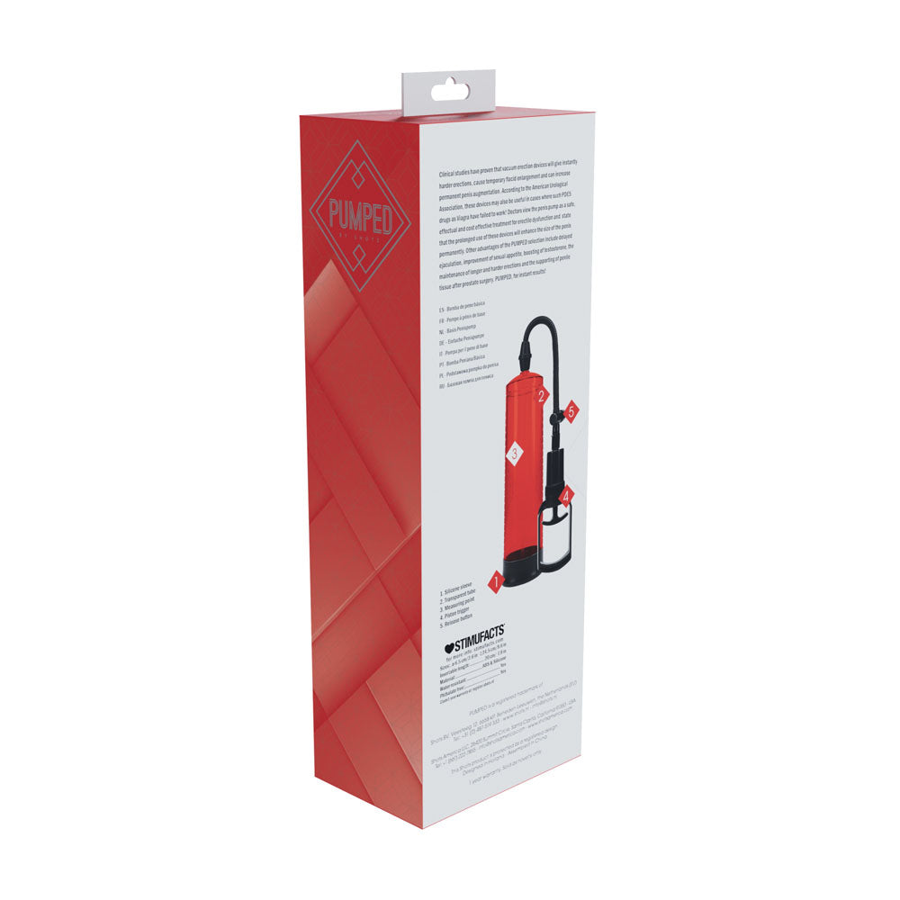 PUMPED Basic Pump 2 - Penis Pump – Red