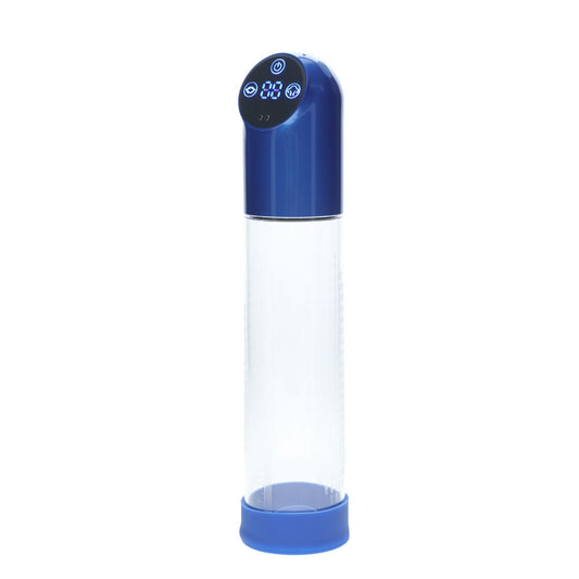 PUMPED Automatic Waterproof Pump - Metal - /Clear USB Rechargeable Automatic Penis Pump – Blue