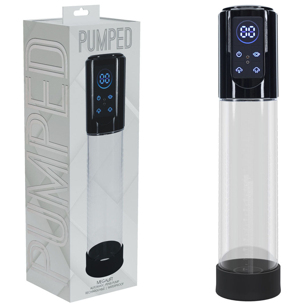 PUMPED MegaLift Automatic Penis Pump - /Clear USB Rechargeable Auto Penis Pump
