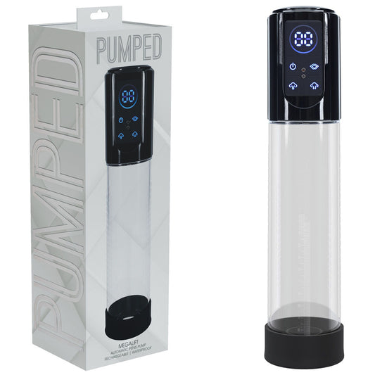 PUMPED MegaLift Automatic Penis Pump - /Clear USB Rechargeable Auto Penis Pump