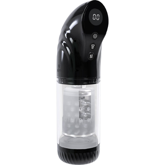 PUMPED Strokemate - /Clear USB Rechargeable Sucking Rotating and Thrusting Auto Masturbator