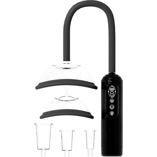 PUMPED Vulva, Breast & Nipple Pump - USB Rechargeable Ladies Pump Set – Black