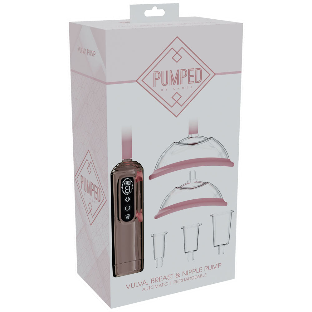 PUMPED Vulva, Breast & Nipple Pump - USB Rechargeable Ladies Pump Set – Rose Gold