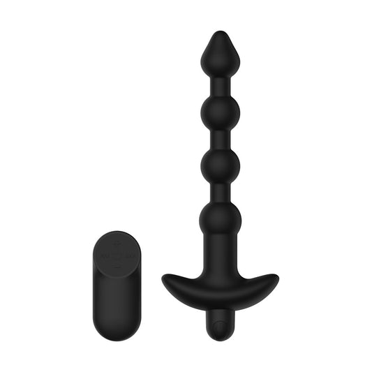 Passion Play Vibrating Anal Beads with Remote - USB Rechargeable Vibrating Anal Beads with Wireless Remote