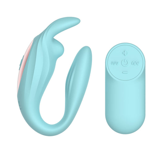 Passion Play Rabbit Couple Vibe with Remote Controller - USB Rechargeable Couples Vibrator with Wireless Remote