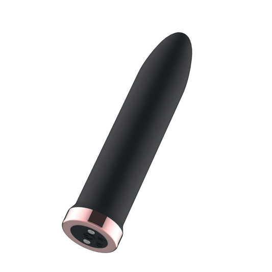 Passion Play Rechargeable Vibrating Bullet - 9.8 cm USB Rechargeable Bullet – Black