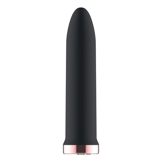 Passion Play Rechargeable Vibrating Bullet - 9.8 cm USB Rechargeable Bullet – Black