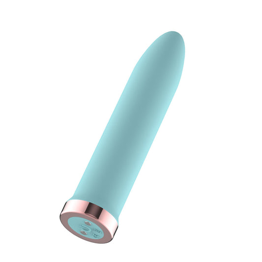 Passion Play Rechargeable Vibrating Bullet - 9.8 cm USB Rechargeable Bullet – Blue