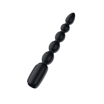 Passion Play Vibrating Anal Beads with LED Display – Black