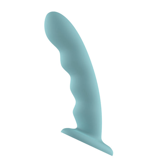 Passion Play Liquid Silicone Wavy Dildo – Blue