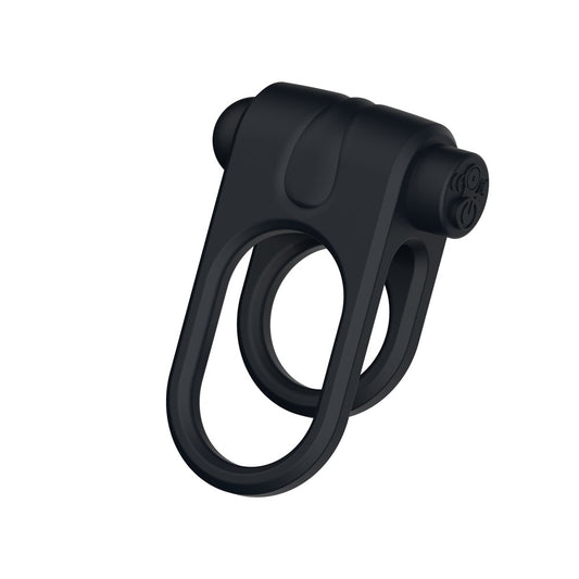 Passion Play Silicone Vibrating Dual Cockring - USB Rechargeable Cock & Balls Ring