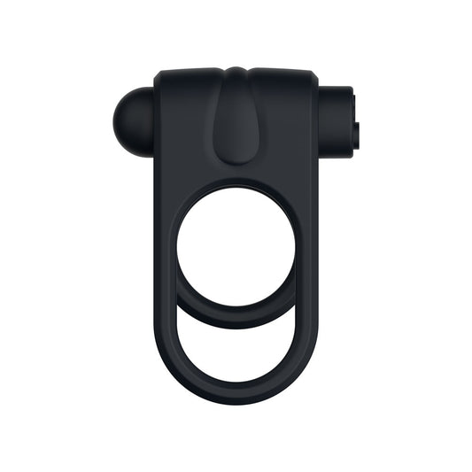 Passion Play Silicone Vibrating Dual Cockring - USB Rechargeable Cock & Balls Ring