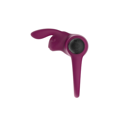 Passion Play Silicone Rabbit Vibrating Cockring - USB Rechargeable Vibrating Penis and Balls Ring