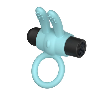 Passion Play Silicone Rabbit Vibrating Cockring - USB Rechargeable Vibrating Penis Ring