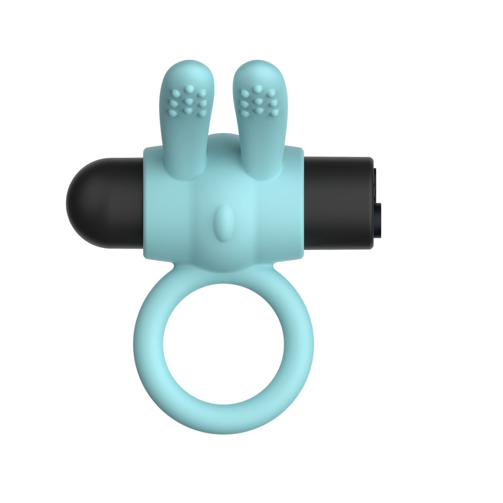 Passion Play Silicone Rabbit Vibrating Cockring - USB Rechargeable Vibrating Penis Ring