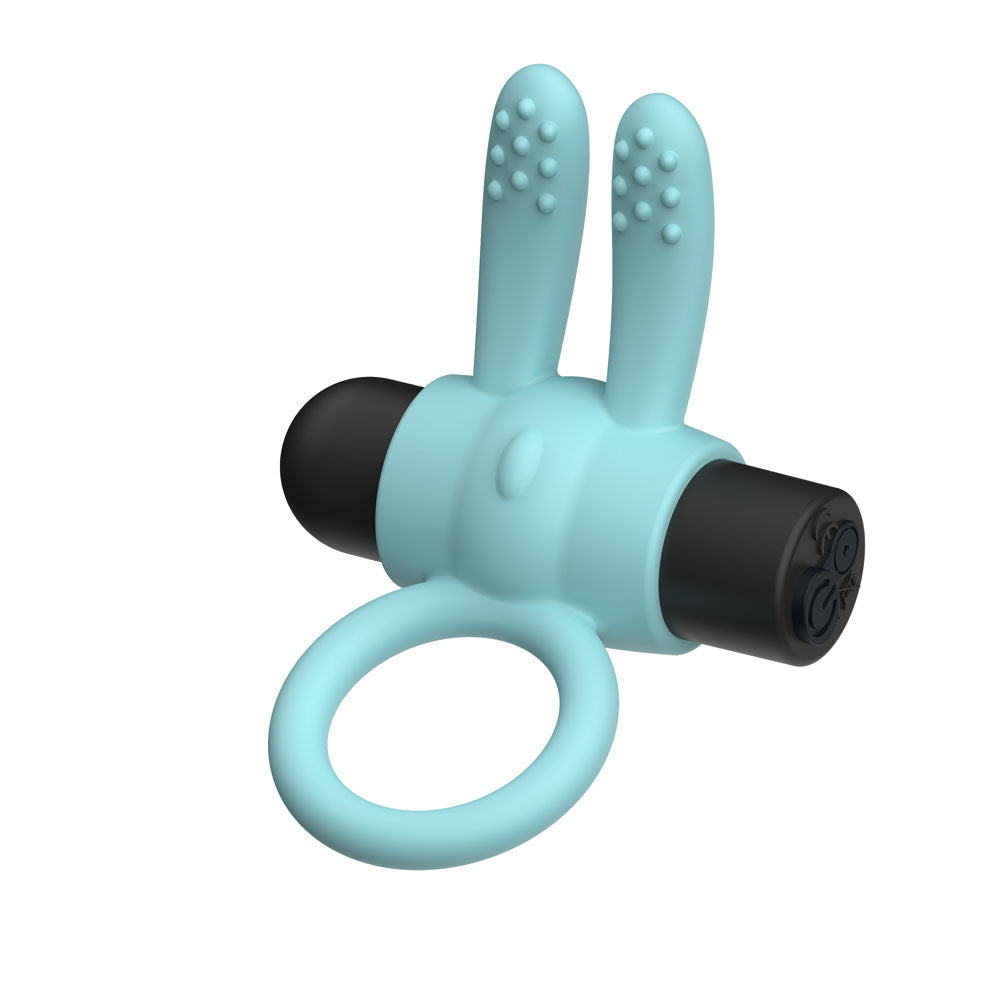 Passion Play Silicone Rabbit Vibrating Cockring - USB Rechargeable Vibrating Penis Ring