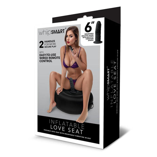 Whipsmart Inflatable Vibrating Love Seat - Inflatable Cushion with 6'' Vibrating Dong