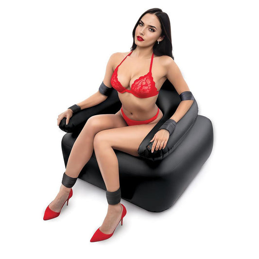 Whipsmart Inflatable Bondage Chair - Inflatable Chair with 6'' Vibrating Dong