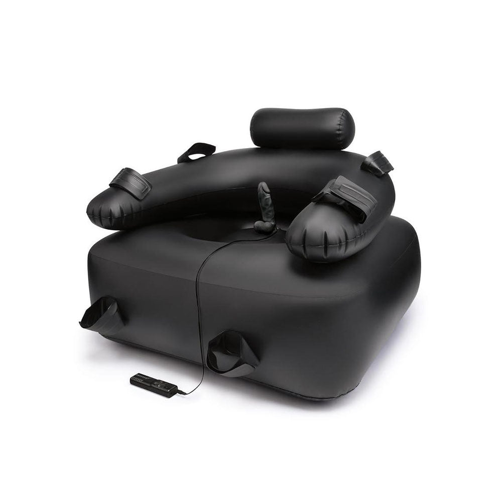 Whipsmart Inflatable Bondage Chair - Inflatable Chair with 6'' Vibrating Dong