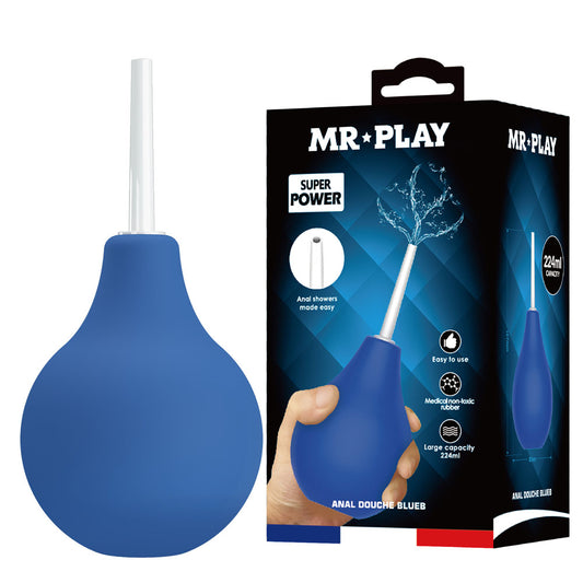 MR PLAY Anal Douche - Unisex Douche - 224 ml Capacity – Blue