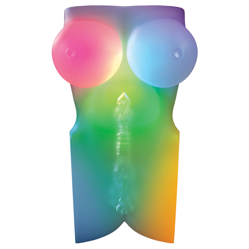 PDX Elite Go-Go Bator LED Mega Masturbator - with LED Mini Torso Masturbator