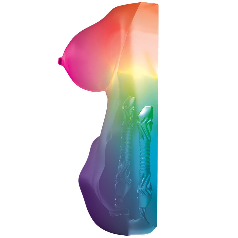 PDX Elite Go-Go Bator LED Mega Masturbator - with LED Mini Torso Masturbator