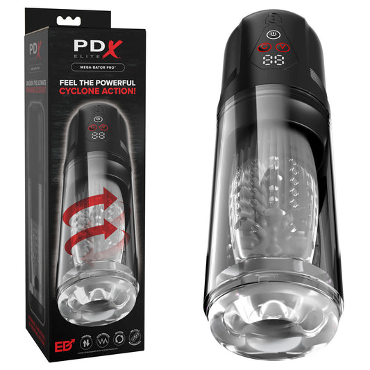 PDX Elite Mega-Bator Pro - USB Rechargeable Vibrating & Spinning Auto Stroker