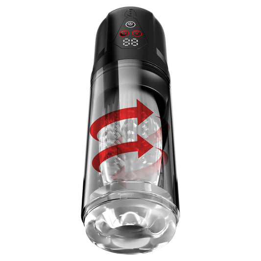 PDX Elite Mega-Bator Pro - USB Rechargeable Vibrating & Spinning Auto Stroker