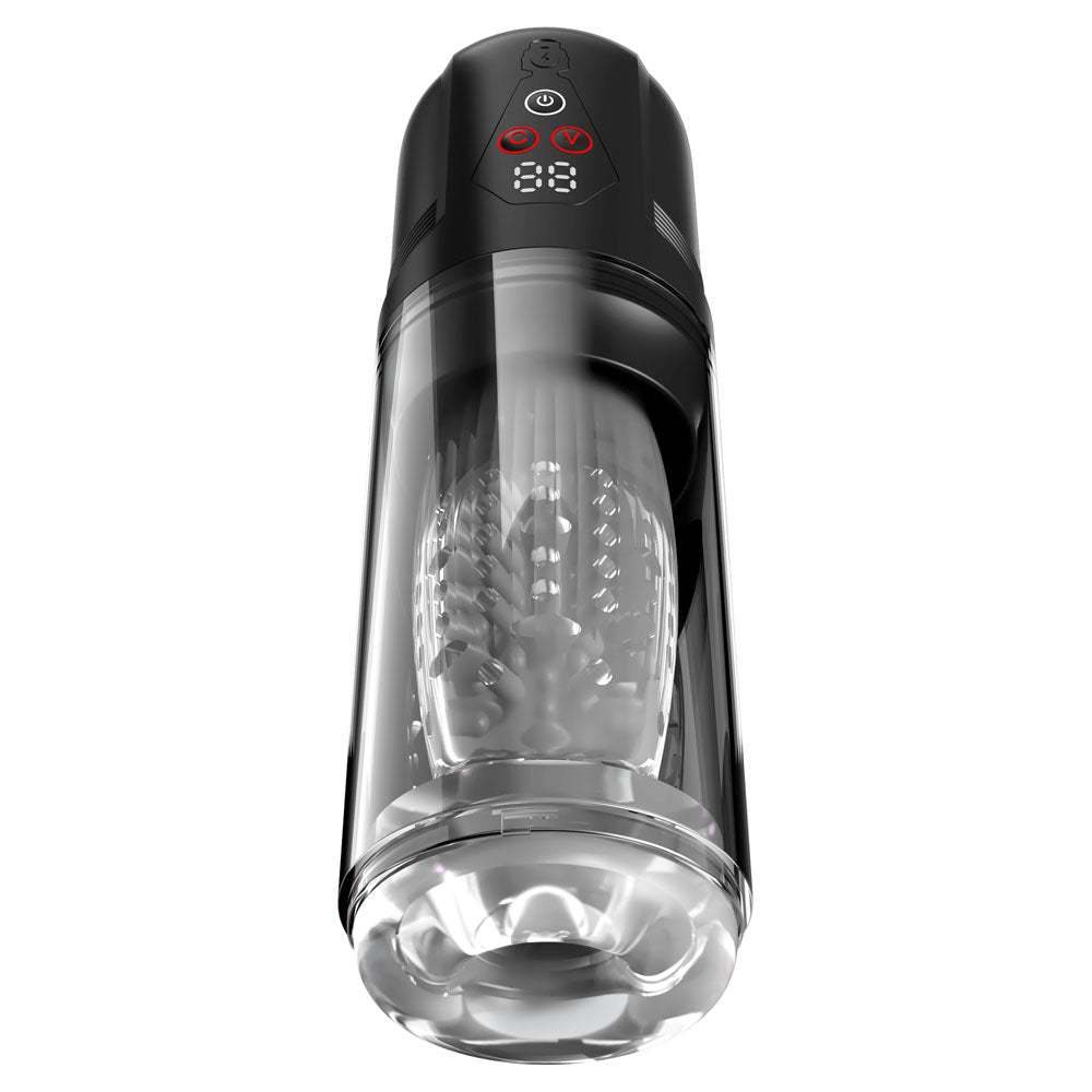 PDX Elite Mega-Bator Pro - USB Rechargeable Vibrating & Spinning Auto Stroker