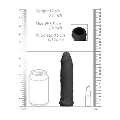 REALROCK 6'' Realistic Penis Sleeve - 15.2 cm Penis Extension Sleeve