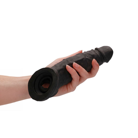 REALROCK 9'' Realistic Penis Extender with Rings - 22.9 cm Penis Extension Sleeve