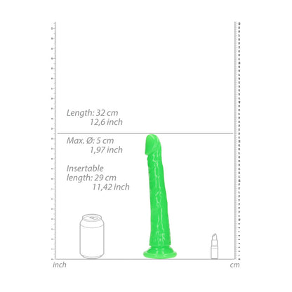 REALROCK 29 cm Slim Glow in the Dark Neon - Glow in Dark 29 cm (11'') Dong – Green