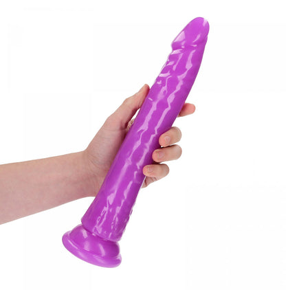 REALROCK 29 cm Slim Glow in the Dark Neon - Glow in Dark 29 cm (11'') Dong – Purple