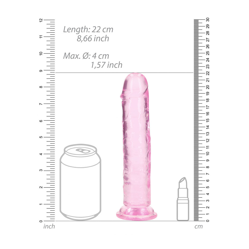 REALROCK 20 cm Straight Dildo - 20 cm (8'') Dong – Pink