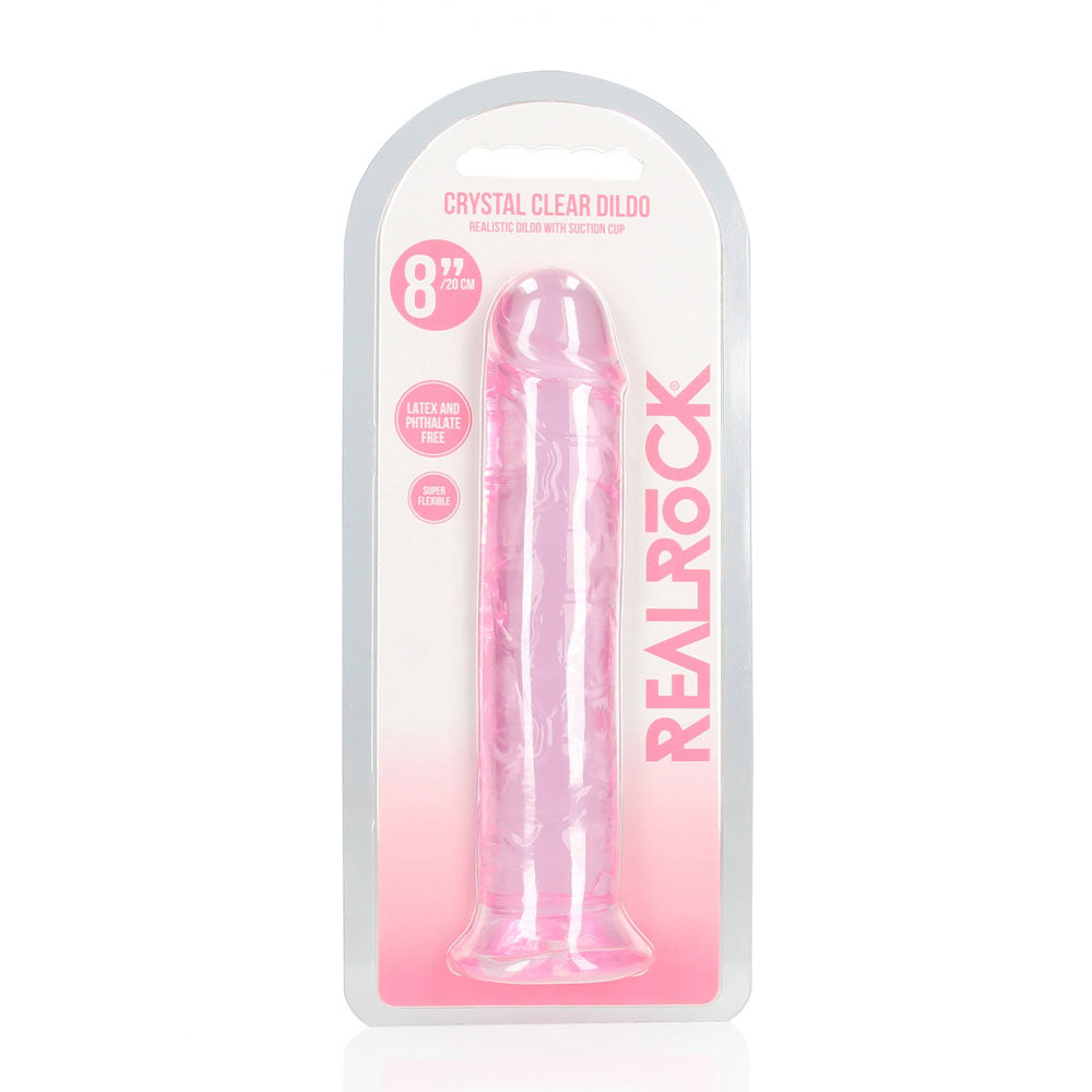 REALROCK 20 cm Straight Dildo - 20 cm (8'') Dong – Pink