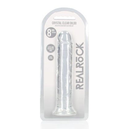 REALROCK 20 cm Straight Dildo - Transparent - 20 cm (8'') Dong