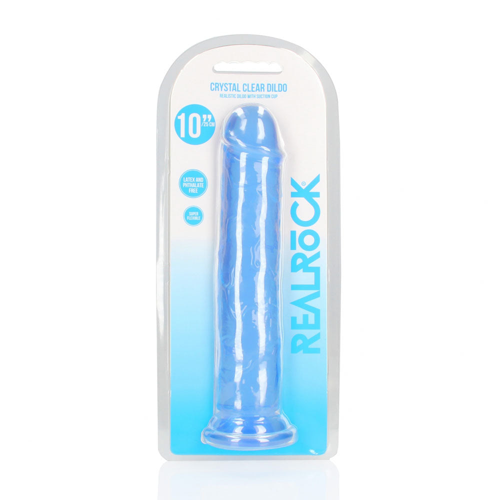 REALROCK 28 cm Straight Dildo - 28 cm (10'') Dong – Blue