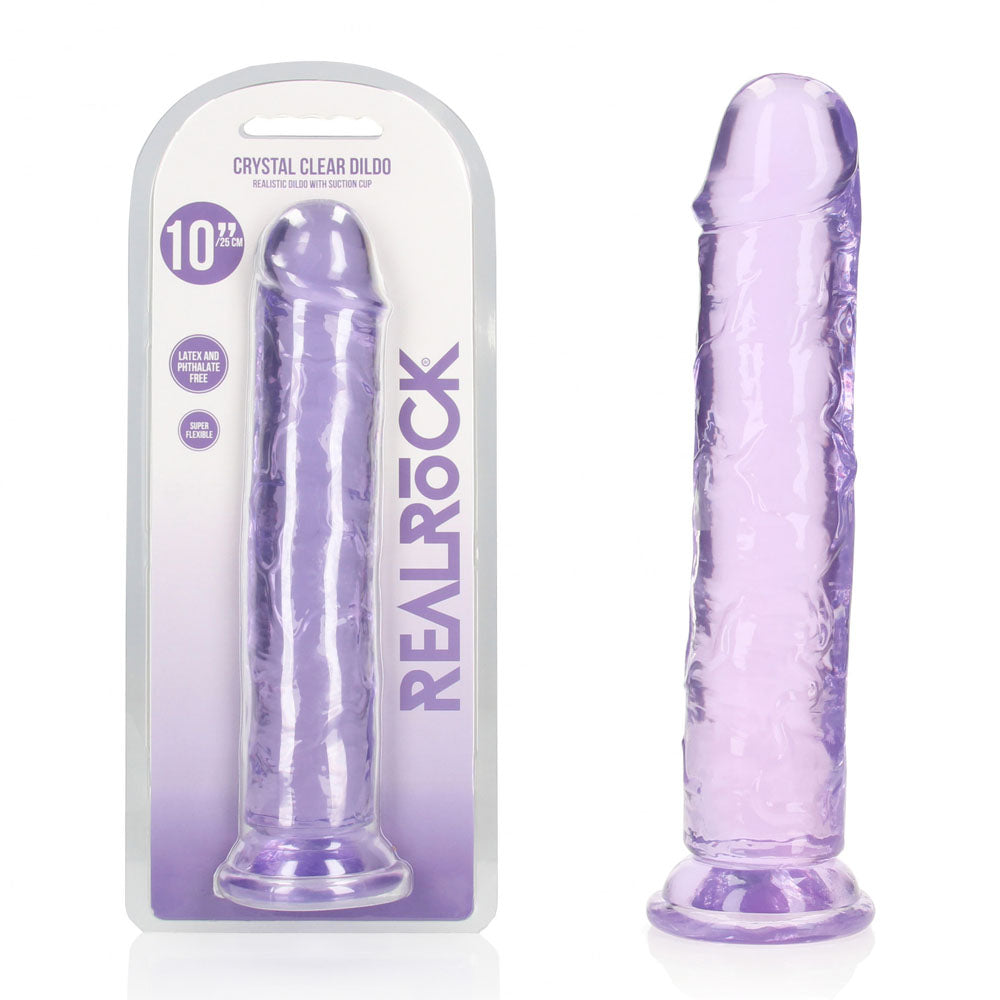 REALROCK 28 cm Straight Dildo - 28 cm (10'') Dong – Purple