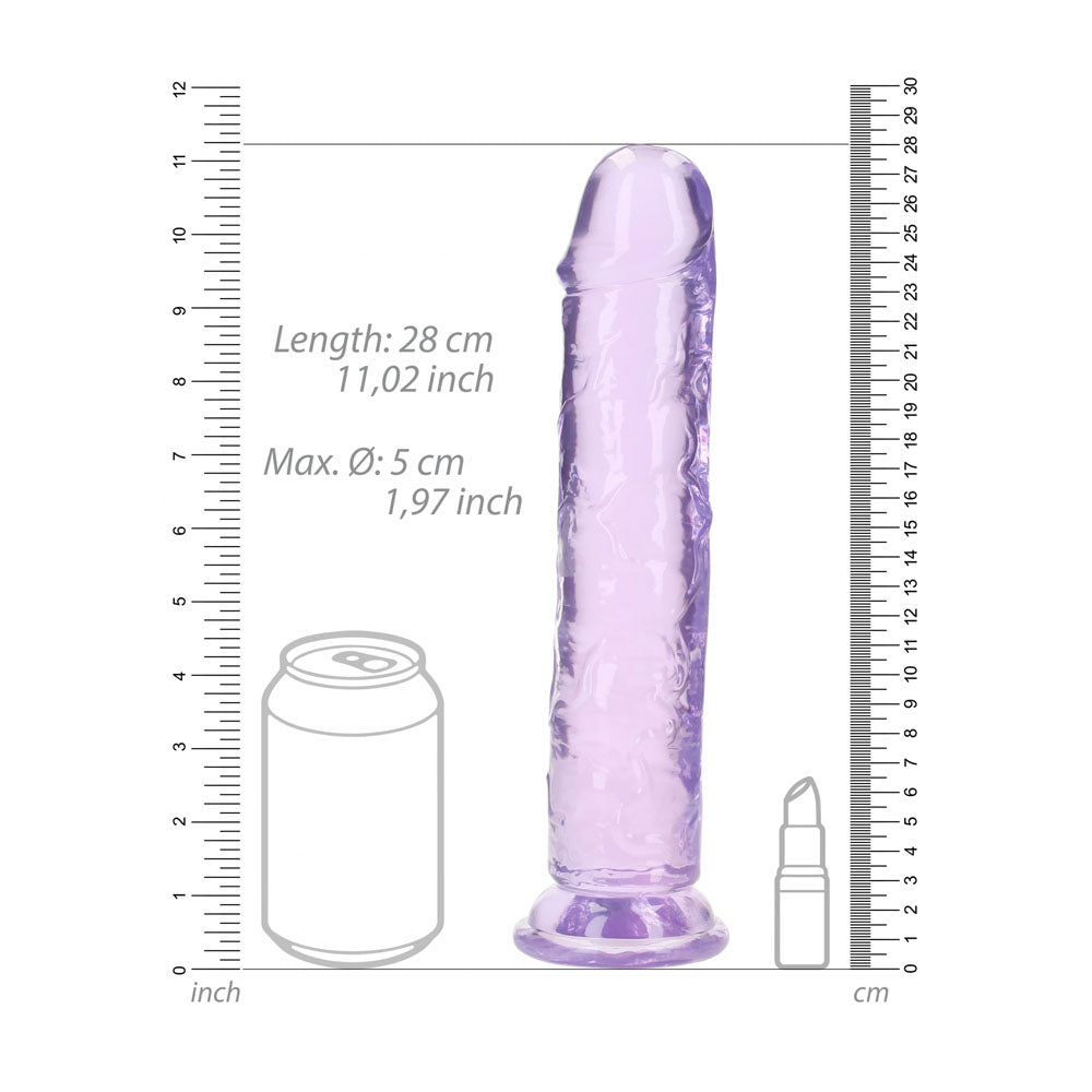REALROCK 28 cm Straight Dildo - 28 cm (10'') Dong – Purple