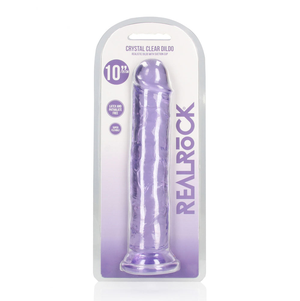 REALROCK 28 cm Straight Dildo - 28 cm (10'') Dong – Purple