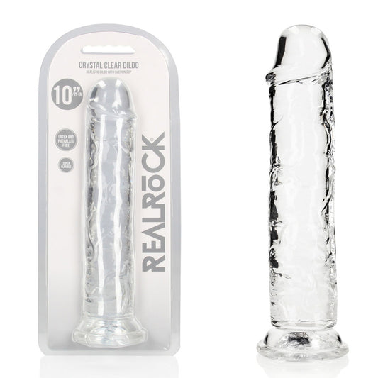 REALROCK 28 cm Straight Dildo - Transparent - 28 cm (10'') Dong