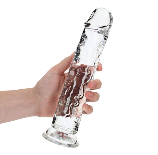 REALROCK 28 cm Straight Dildo - Transparent - 28 cm (10'') Dong