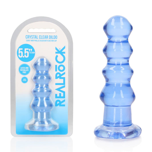 REALROCK 14 cm Curvy Anal Plug - 14 cm (4.5'') Butt Plug – Blue