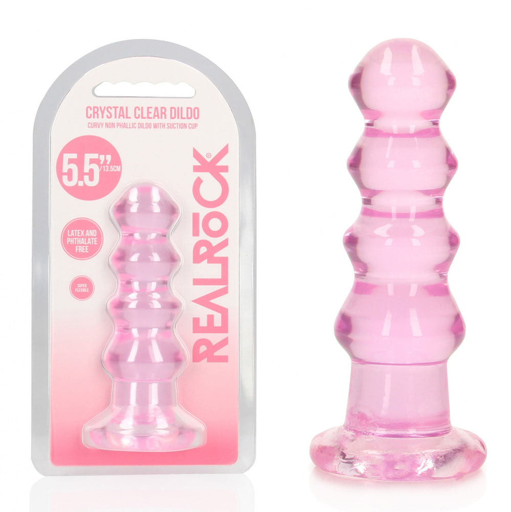 REALROCK 14 cm Curvy Anal Plug - 14 cm (4.5'') Butt Plug – Pink