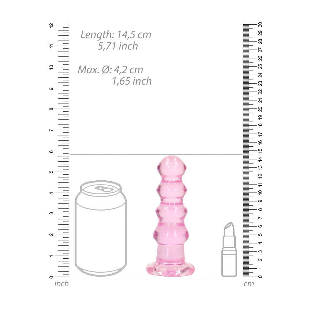 REALROCK 14 cm Curvy Anal Plug - 14 cm (4.5'') Butt Plug – Pink