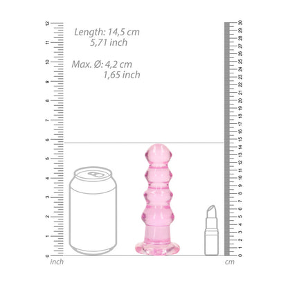 REALROCK 14 cm Curvy Anal Plug - 14 cm (4.5'') Butt Plug – Pink