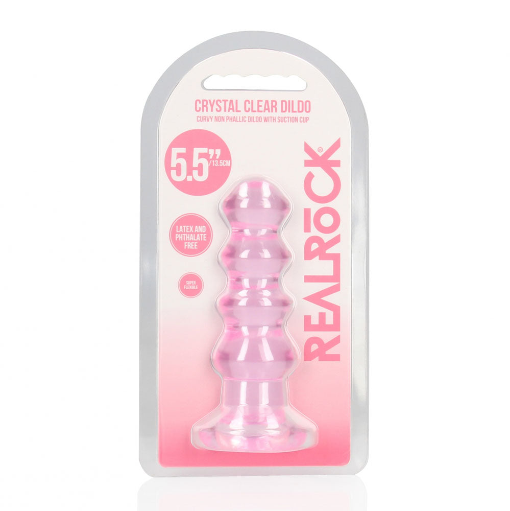 REALROCK 14 cm Curvy Anal Plug - 14 cm (4.5'') Butt Plug – Pink