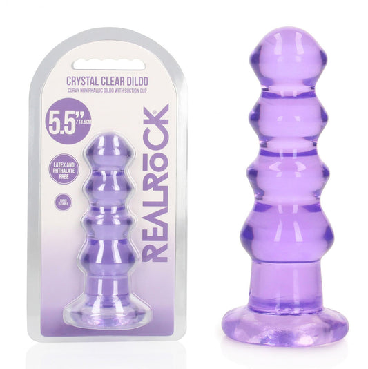 REALROCK 14 cm Curvy Anal Plug - 14 cm (4.5'') Butt Plug – Purple