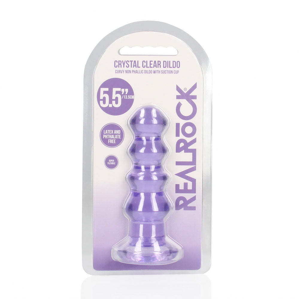 REALROCK 14 cm Curvy Anal Plug - 14 cm (4.5'') Butt Plug – Purple