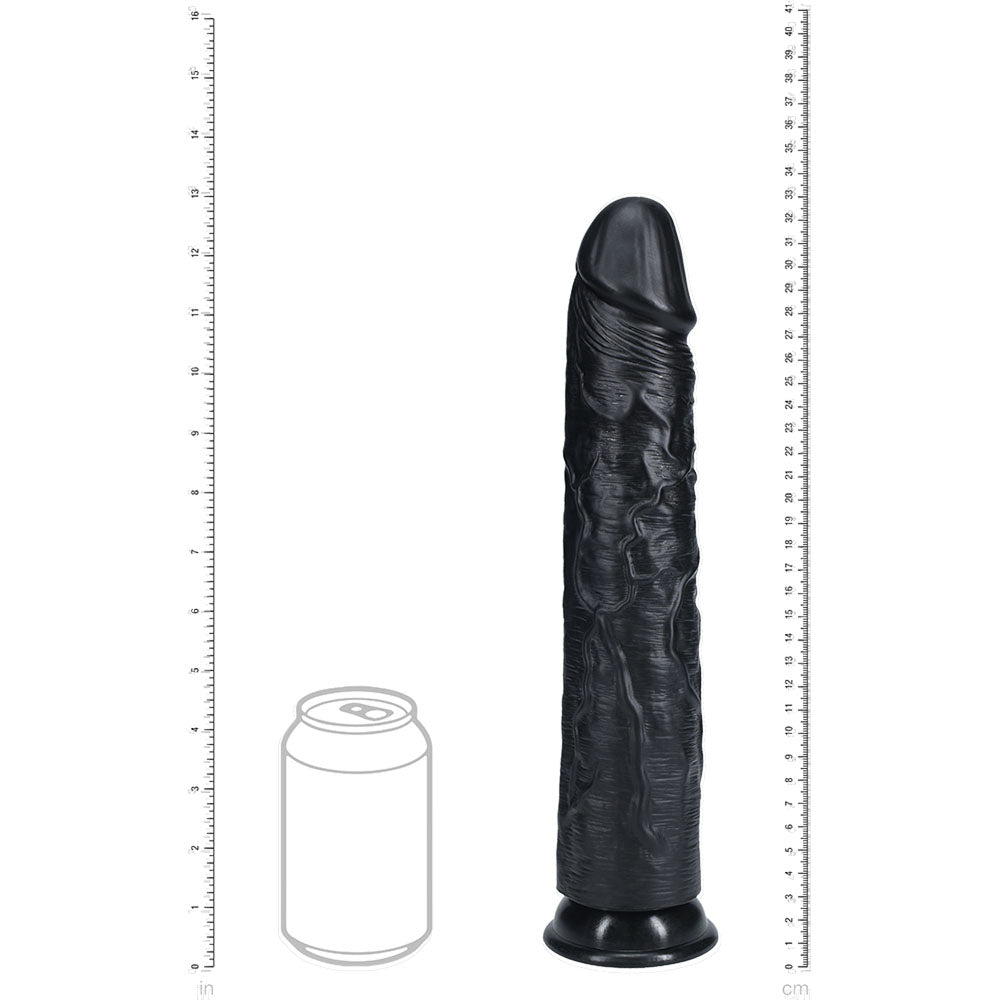 REALROCK 33cm Extra Long Dildo - 33 cm (13'') Extra Long Dong – Black